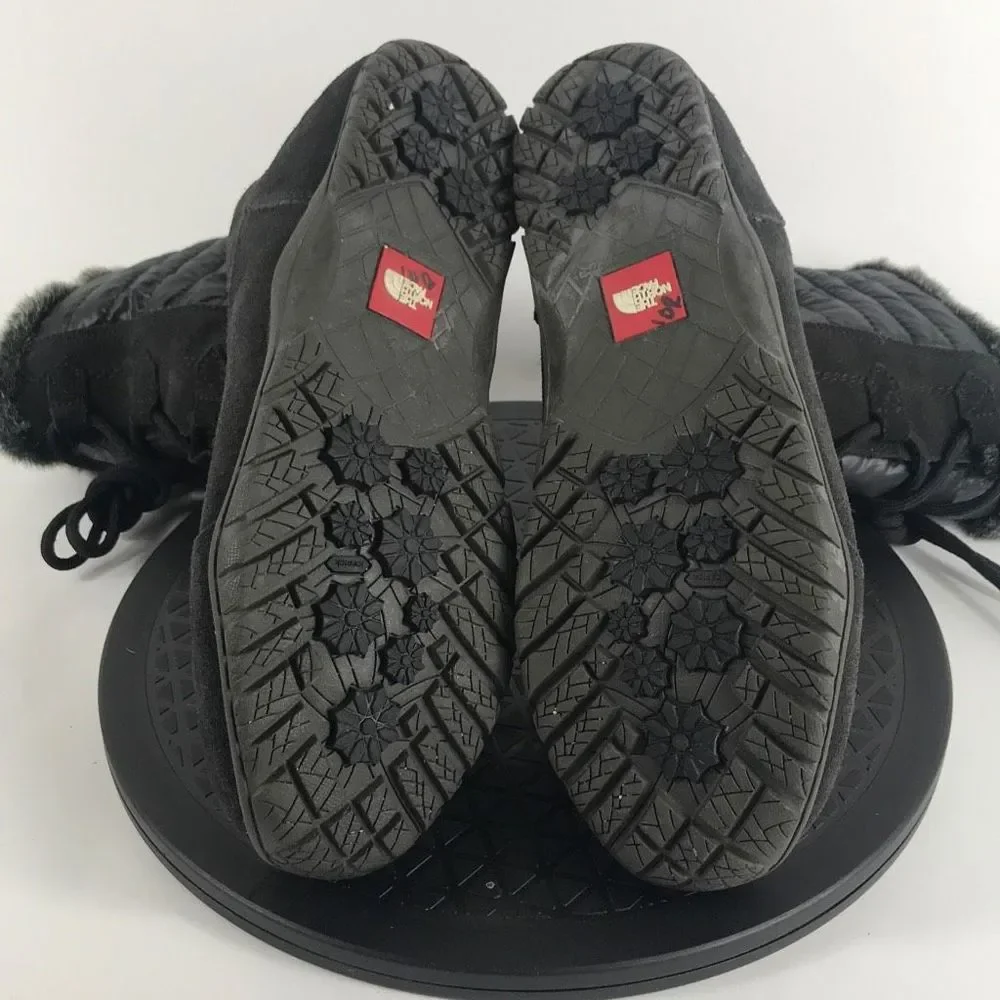 The North Face Nuptse Purna II Black Suede Winter Boots Women’s Size 9.5 - Picture 8 of 11